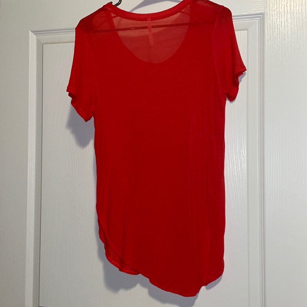 Coral light flowy top